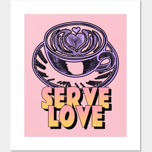 Server Love Coffee Lover Barista Inspirational Posters and Art